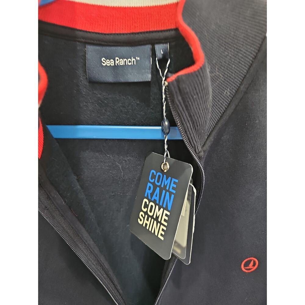 SEA RANCH Mens Jacket Zip-Up Jacket Sweater Navy Blue Knit Size L - Picture 4 of 11